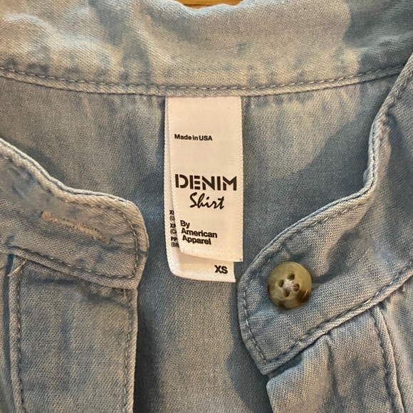 American Apparel Light Blue Sleeveless Blouse - Picture 2 of 3